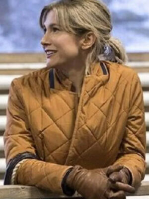 Sarah Allen FBI Most Wanted Brown Quilted Jacket