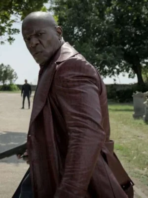 Terry Crews The Killer’s Game Brown Leather Coat