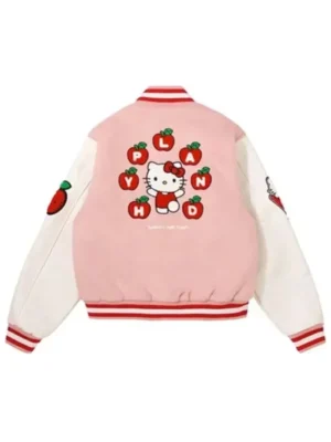 Hello Kitty Apples H Letterman Varsity Jacket