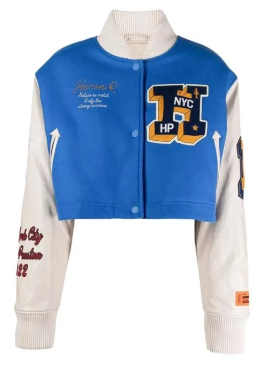 Heron Preston Cropped Varsity Jacket