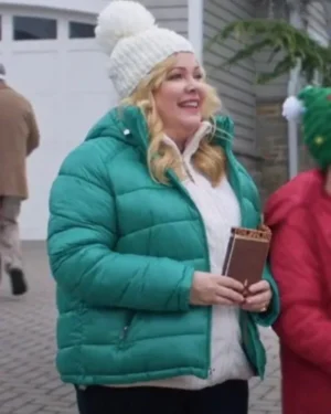 Jennifer Aspen Haul Out The Holly Lit Up Green Jacket