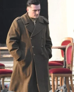 Josh Hutcherson Across The River And Into The Trees Brown Coat