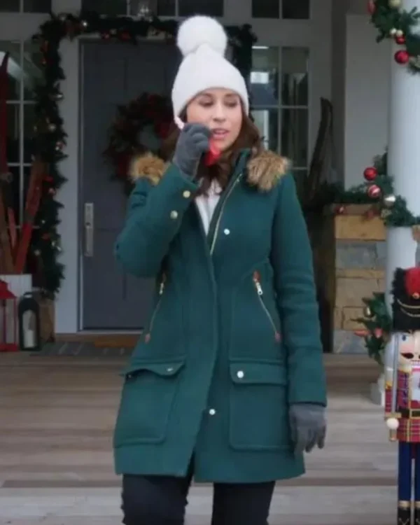 Lacey Chabert Haul Out The Holly Lit Up Green Jacket