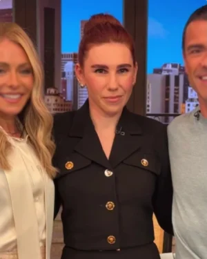 Live with Kelly and Mark Zosia Mamet Cropped Jacket