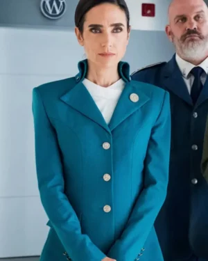 Melanie Cavill Snowpiercer Tv Series Blue Blazer