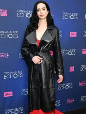 Orphan Black Echoes Krysten Ritter Black Leather Coat