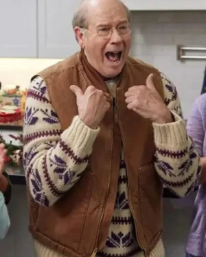 Stephen Tobolowsky Haul Out The Holly Lit Up Brown Vest