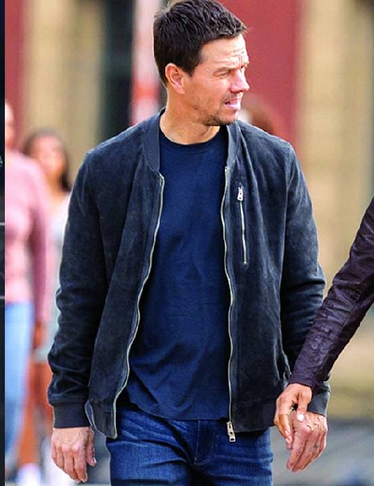 The Union Mark Wahlberg Suede Bomber Jacket