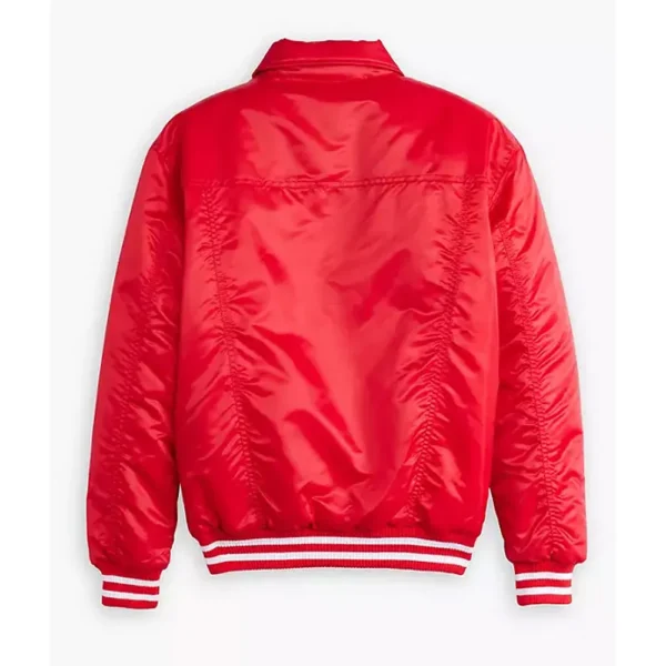 Chicago Bulls Trucker Red Full-Snap Satin Jacket