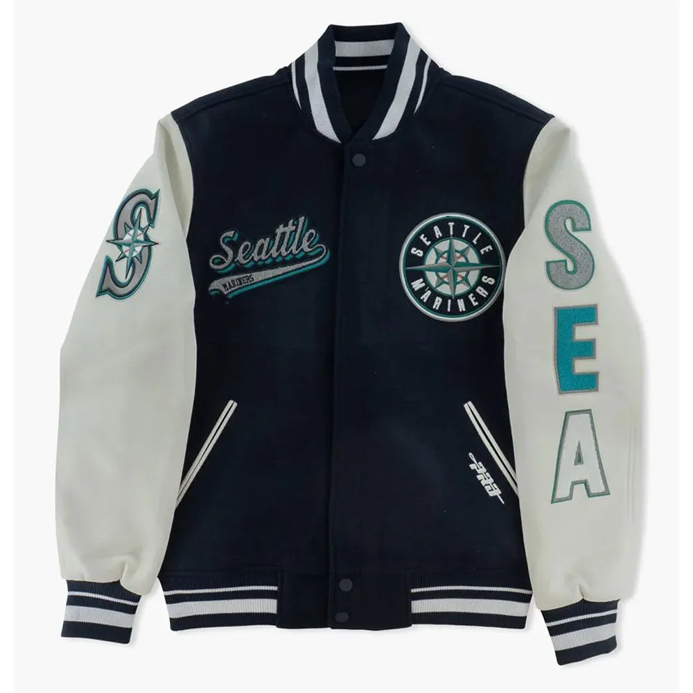 Seattle Mariners Script Tail Varsity Jacket