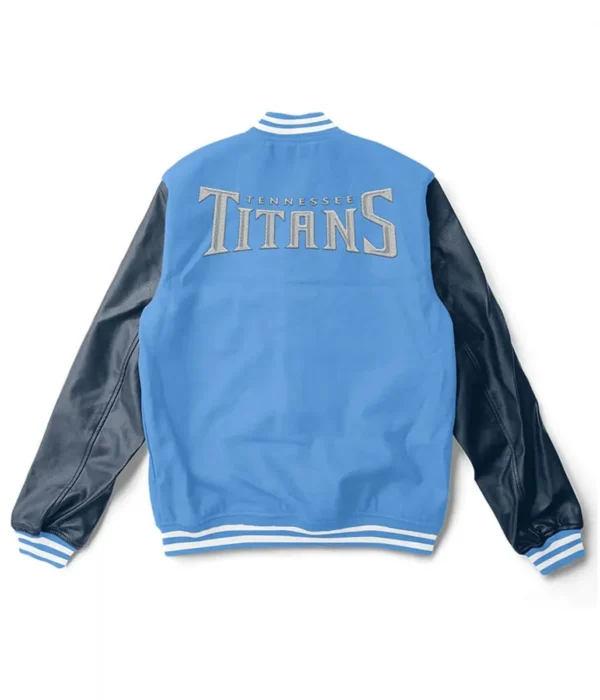 Letterman Tennessee Titans Light Blue and Navy Jacket