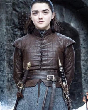 Arya Stark Game Of Thrones Brown Leather Jacket