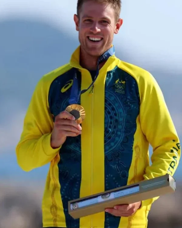 Buy Team Australia Olympics Paris 2024 Yellow And Blue Jacket