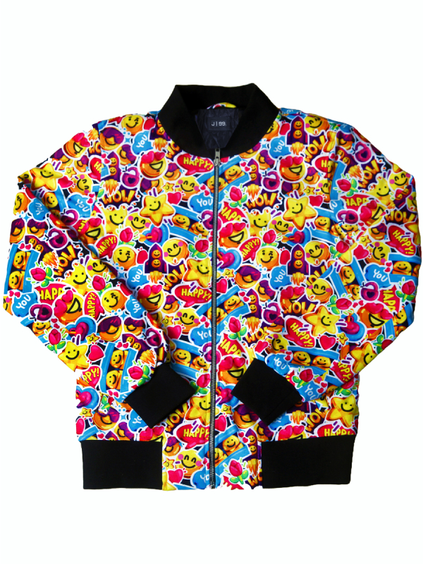 Emoji Sticker Bomber Jacket