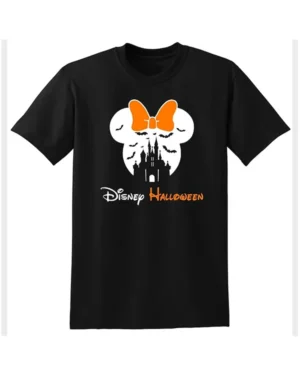 Halloween 2023 Disney Logo Black T-shirt 2024