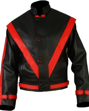 Michael Jackson Thriller Red & Black Leather Jacket