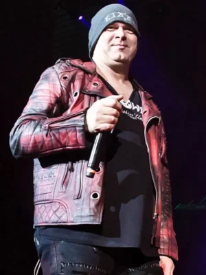 Michael Kiske Halloween Music Festival Red Leather Jacket