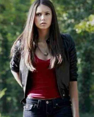 TV Series The Vampire Diaries Nina Dobrev Leather Jacket