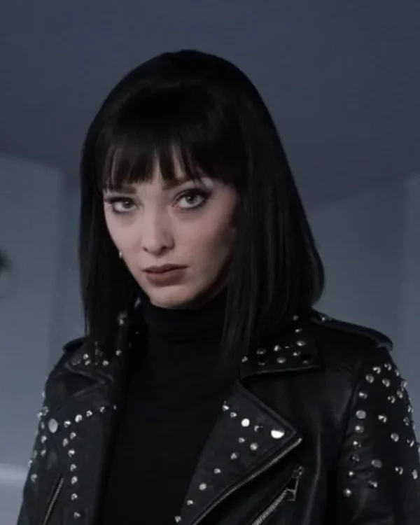 The Gifted Lorna Dane Black Studded Leather Jacket