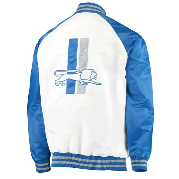 Detroit Lions Clean Up Throwback Satin Jacket