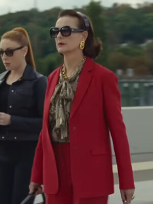 Carole Bouquet La Maison Tv Series Diane Rovel Red Blazer