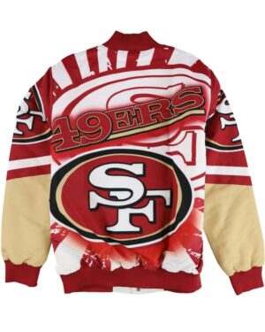 G-iii Sports Mens San Francisco 49ers Printed Varsity Jacket 2024