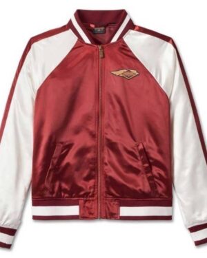 Harley Davidson 120th Anniversary Colorblocked Bomber Jacket