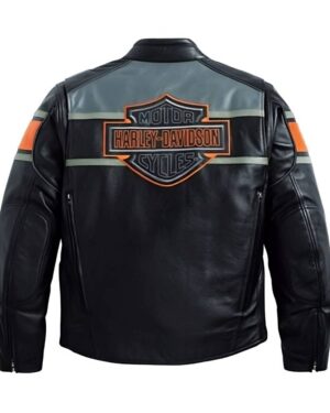 Harley Davidson Vintage Leather Biker Jacket 2024