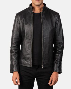 Men's Alex Black Leather Biker Jacket