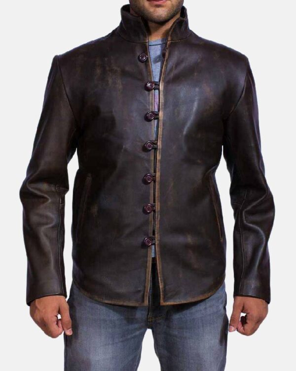 Men's Drakeshire Brown Leather Jacket