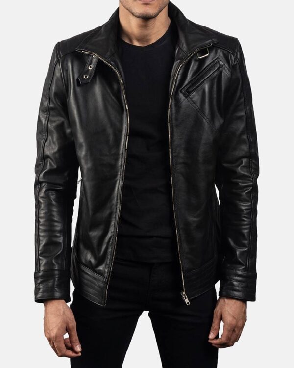 Men's Legacy Black Leather Biker Jacket