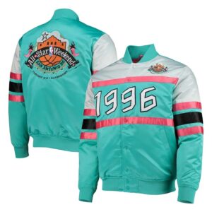 NBA Weekend 1996 Hardwood Classics Teal Satin Jacket