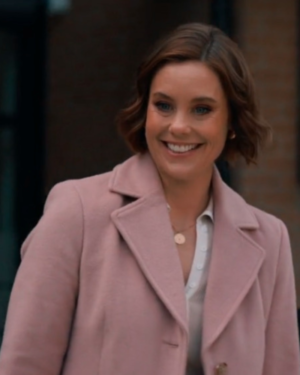 Natalie Calder Tv-movie Falling Together 2024 Ashley Williams Pink Long Coat