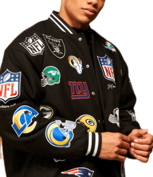 Nfl Oversized Melton Multi Badge Jacket