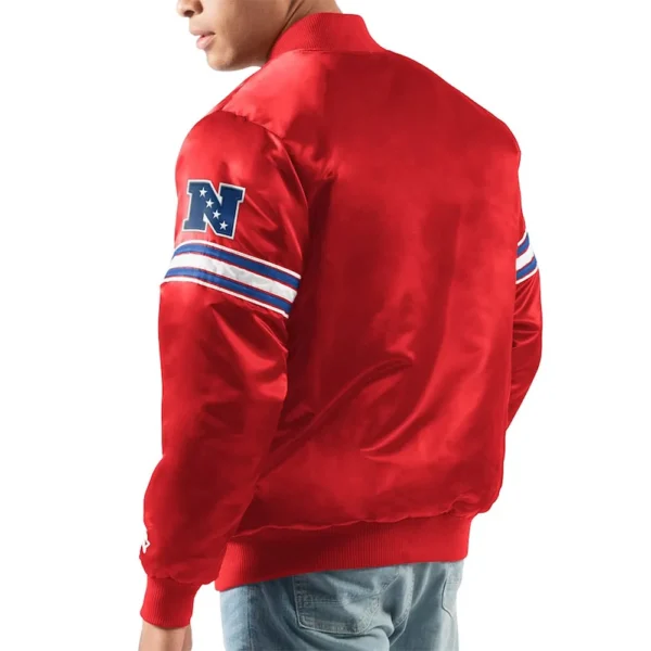 Red NY Giants Legacy Collection Satin Jacket 2024