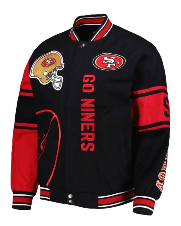 San Francisco 49ers JH Design Twill Full-Snap Jacket 2024