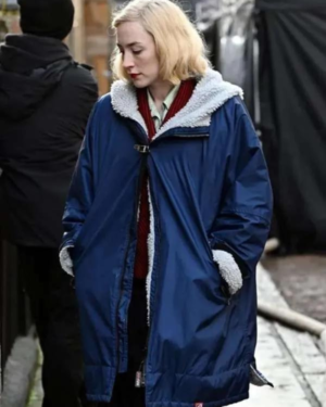 Saoirse Ronan Blitz 2024 Blue Jacket