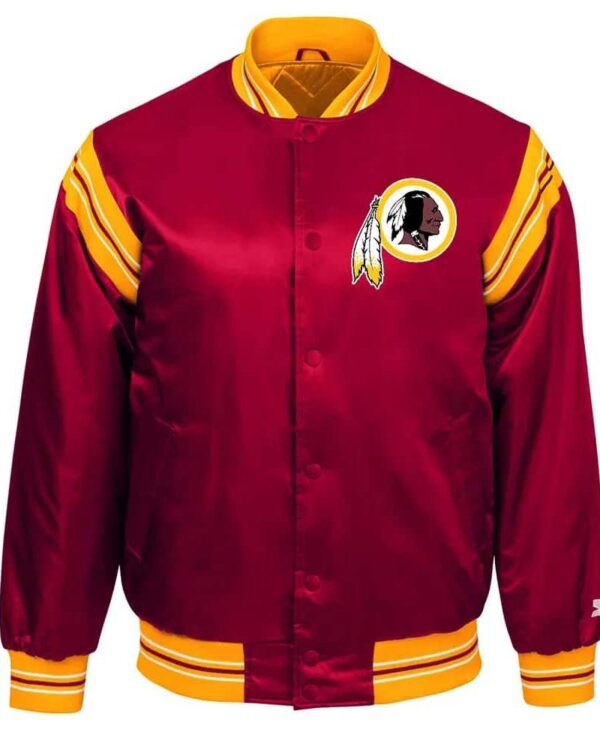 Washington Redskins Burgundy Satin Jacket