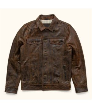 Driggs Full-Button Leather Jacket