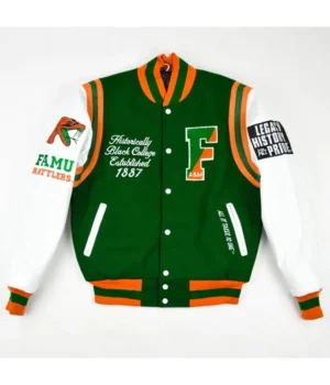 Florida A&M University Motto 2.0 Green Letterman Jacket