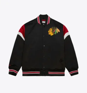 Heavyweight Satin Jacket Chicago Blackhawks