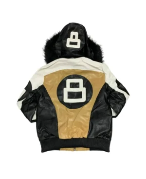 Robert Phillipe 8 Ball Jacket with Fur Hood