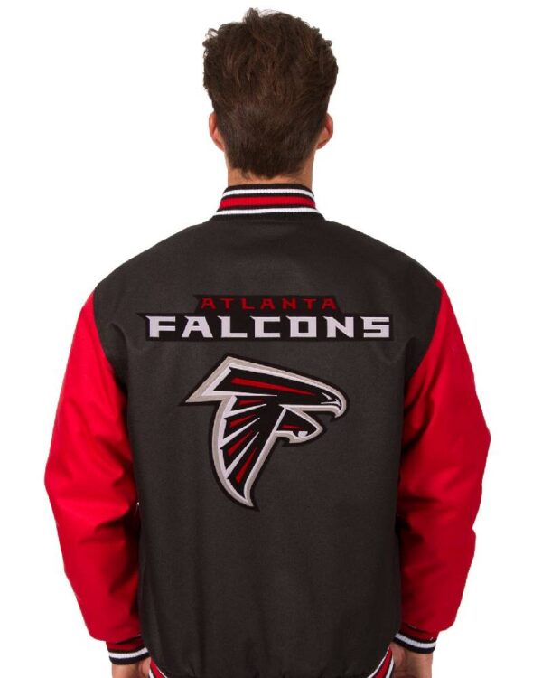 Atlanta Falcons Black and Red Varsity Jacket