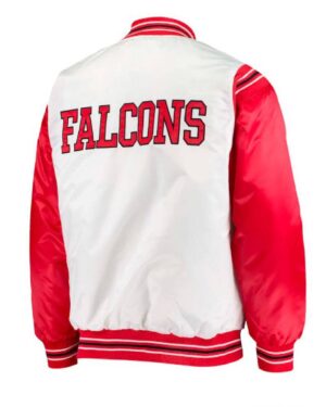 Atlanta Falcons Red and White Starter Satin Jacket