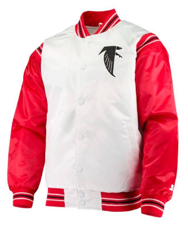 Atlanta Falcons Red and White Starter Satin Jacket