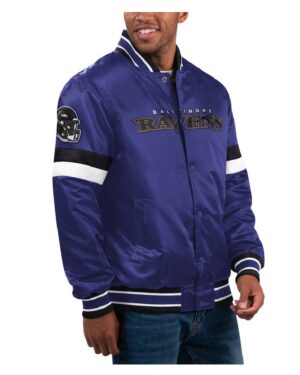 Baltimore Ravens Home Game Purple Varsity Jacket