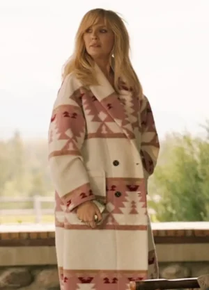 Beth Dutton Pink Printed Coat