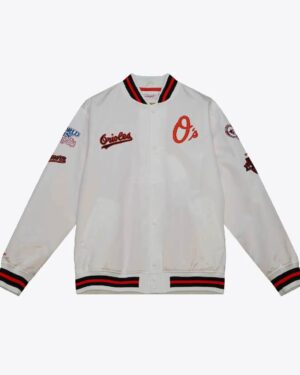 City Collection Lightweight Satin Jacket Baltimore Orioles