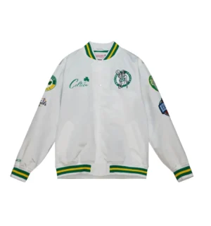 City Collection Lightweight Satin Jacket Boston Celtics