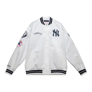 City Collection Lightweight Satin Jacket New York Yankees